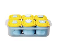 Baby Food Trays for Freezing, 6 Cavity Silicone Ice Mold for Baby Food, Anti-Slip Textures Breastmilk Organizer Container for Businesses Rental Hotel Restaurant