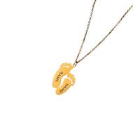 Baby Foot Personalized Necklace Custom Engrave Name Chain Born Gift For Women Men Mother Kid Child