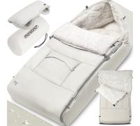 Baby Footmuff beige lined suitable for pushchairs incl Bag