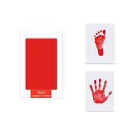 Baby Footprint & Handprint Kit - 1Pack Red Inkless Print Pads Plus 2 Imprint Cards, Pet Paw Print Kit - Baby Footprint Kit - Safe Non-Toxic for Feet and Hands, For Baby Boy/Girl Presents Newborn