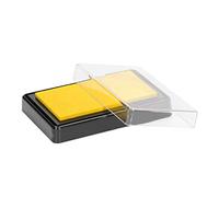 Baby Footprint Ink Pad, High Strength Baby Footprint Ink Pad Safe Reusable Meaningful Easy Cleaning Print Pad with Paper for Babies and Pets (Yellow Ink)