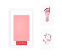 Baby Footprint Kit, Baby Footprint Kit, Clean Touch Tampons Prevent Baby Skin from Touching Colour, Footprint for Newborns Shower Gift Baby Souvenir (Pink)