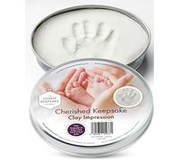 Baby Footprint Kit & Handprint Kit with Air Drying Clay - Keepsake Tin for Tiny Prints - Baby Essentials Gifts for New Mums & New Parents - The Lovely Keepsake