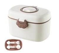 Baby Formula Dispenser - Powder Container, Snack Holder | Airtight Sealed Food Storage Box Travel Nursery Kitchen Tote Organizer Case Outdoor Use Portable Feeding Jar with on go Convenience