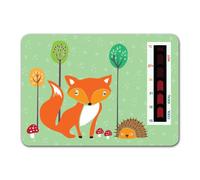 Baby Fox and Hedgehog Nursery Room Safety Temperature Thermometer With New Moving Line Technology