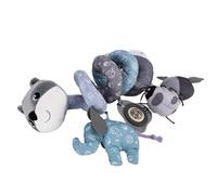 Baby Fox Spiral Plush Toys Hanging Toys, children's Quality Spiral Activity for the for Crib (Fox bed wraps around gray)