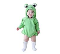 Baby Frog Halloween Costume Boy Girl Hooded Sweatshirt Long Sleeve Romper Frog Costume Halloween Clothes Boys Teal Shirt 9 Month Baby Clothes