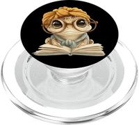 Baby Frog Open Book Reading Cute Animal Lover Graphic Turban PopSockets PopGrip for MagSafe