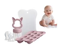 Baby Fruit Feeder - Silicone Fruit Feeder for Babies, Teething Dummy Feeder for Infant Self-Feeding, Breastmilk Popsicle Freezer Molds, Safe Weaning Dummy Fruit Teether for Baby's First Solid Foods