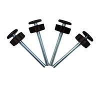 Baby Gate Guru Extra Long M10 (10mm) Spindle Rods for Pressure Mounted Gates Replacement Set - 4 Pack of M10 Spindle Screw Bolts for Baby and Pet Safety Gates - Choose Your Color (10mm, Black)