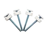 Baby Gate Guru Extra Long M10 (10mm) Spindle Rods for Pressure Mounted Gates Replacement Set - 4 Pack of M10 Spindle Screw Bolts for Baby and Pet Safety Gates - Choose Your Color (10mm, White)