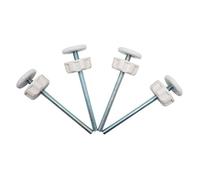 Baby Gate Guru Extra Long M8 (8mm) Spindle Rods for Pressure Mounted Gates Replacement Set - 4 Pack of M8 Spindle Screw Bolts for Baby and Pet Safety Gates - Choose Your Color (8mm, White)