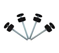 Baby Gate Guru Extra Long M8 (8mm) Spindle Rods for Pressure Mounted Gates Replacement Set - 4 Pack of M8 Spindle Screw Bolts for Baby and Pet Safety Gates - Choose Your Color (8mm, Black)