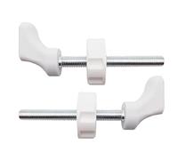 Baby Gate Guru Quarter Round Spindle Rod Adapter 2 Pack for Pressure Mounted Baby and Pet Safety Gates (10mm, White)