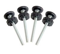 Baby Gate Spindle Rods 8mm(M8) - Replacement Threaded Screw Bolts Hardware Parts Kit Wall Protector for Pet Pressure Mounted Safety Door & Baby Stair Gates ( Black) - by AMORBASE