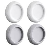 Baby Gate Wall Protectors, 4 Pack Silicone Wall Cups for Baby Gates, Pressure Mount Gate Parts with Non-Slip Design for Secure Installation, White and Grey Protector