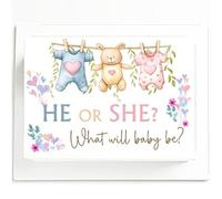 Baby Gender Reveal Cake Topper - Baby Shower Decoration - Icing or Wafer - A4 Rectangle (Wafer)