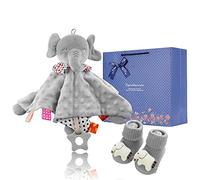 Baby Gifts Set, Unisex New Born Gift Sets with Baby Comforters Blankets and Unique Socks for New Girl Boy or Mommy to be