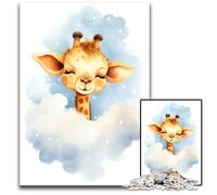 Baby Giraffe 1000 Piece Jigsaw Puzzles for Adults Puzzles for Adults for Travel Lovers & Couples Challenging Toy 1000 PCS(38x26cm)