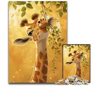 Baby Giraffe 1000 Piece Puzzle Difficult Puzzles for Adults Ideal for Lover Perfect Christmas New Year Valentine's Gift 1000 PCS(75x50cm)