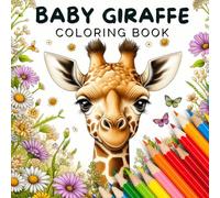 Baby Giraffe coloring book: A baby animal coloring with 45 Fun and Cute Illustrations Of Giraffes For kids and adults