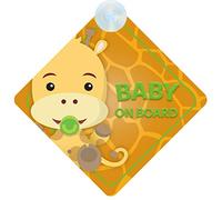 Baby Giraffe on Board Car Sign (Baby on Board) Boy or Girl Children's Non Personalised Animal Theme