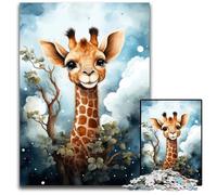 Baby Giraffe1000Pc Adults Jigsaw Puzzle Challenging Puzzles Perfect for Family Fun on Christmas Thanksgiving Birthdays & Easter 1000 PCS(75x50cm)