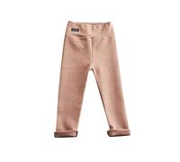 Baby Girl Basic Solid Legging Winter Thermal Pants Toddler Pull on Footless Tight Cotton Thick Warm Full Length Leggings for Little Boys Girls (Brown, 4-5 Years)