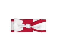 Baby Girl Bow Headband, Newborn Baby Hair Bows Hairband, Danish flag Print Baby Headbands 0-12 Months
