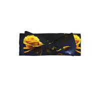 Baby Girl Bow Headband, Newborn Baby Hair Bows Hairband, Yellow Roses Starry Night Print Baby Headbands 0-12 Months