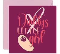 Baby Girl Card - Congratulations - Princess Baby Girl Quotes Daddy Cards Newborn, Well Done Congrats New Cards, Welcome To The World, 145mm Greeting Cards for Parents
