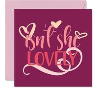 Baby Girl Card - Congratulations - Princess Baby Girl Quotes Isn't She Lovely Cards Newborn, Well Done Congrats New Cards, Welcome To The World, 145mm Greeting Cards for Parents
