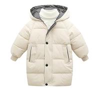 Baby Girl Dress Winter Coat Toddler Baby Kids Girls Sweater Coat Winter Thick Warm Button Hooded Windproof Coat Outwear Jacket Girls Ski Sweater (Beige, 2-3 Years)