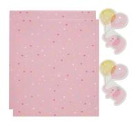 Baby Girl Folded 2 Sheet 2 Tag, 50x70 cm, Durable Gift Wrapping Paper, Convenient Gift Wrapping Solution - Bundled by GetInStyle Shop