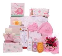 Baby Girl Hamper Johnson’s Baby Girl Gift Tower with Baby Bouquet