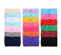 Baby Girl Headbands with Bows, Nylon Hair Bow Elastics Newborn Headbands for Baby Girls Infant Toddlers 20PCS |headband
