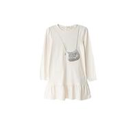 Baby Girl Long Sleeve Dress with Frill Guess Interlock Blanc 2 years