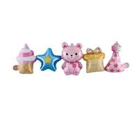 Baby Girl Pink Bear Banner Foil Balloon, 90cm (2 pack)