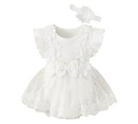 Baby Girl Solid Romper with Floral Bow - One Piece Jumpsuit, Snap Closure, for Newborn 0-3M, Pink#M
