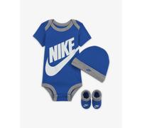 Baby girl's body, socks, and hat set with logo Nike Futura Blue 6/12 monthes