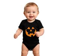 Baby Girls Bodysuit Summer Halloween Theme Pumpkin Skeleton Bat Design Ribbed Soft Knit Everyday Wear One Piece Jumpsuit for Tiny Baby Girl Comfortable Playsuit