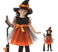 Baby Girls Boys Halloween Costume Infant Clothes Set Pumpkin Kids Jumpsuit with Hat Dress Up for Cosplay Party Yellow