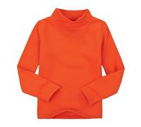 Baby Girls Boys High Neck Color Children's Long Sleeve Base T Shirt for 2 to 7 Years Rare Too Toddler Girl (Orange, 6-7 Years)