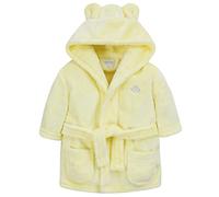 Baby Girls Boys Super Soft Dressing Gown 3D Ears Hooded Little Elephant Embroidery Lemon 0-6 Months