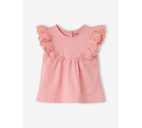 Baby Girls’ Broderie Anglaise Cotton T-Shirt rose