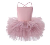 Baby Girls Camisole Tutu Dresses Strap Shiny Tulle Ballet Leotard Ballerina Costume for Dance Toddler Little Kids Girls 3-10 Years