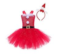 Baby Girls Christmas Dress,Patchwork Plaid Bow Princess Dress Up Outfits For Outfit Xmas Costumes New Born Clothes Birthday Party Pageant Baptism Christening (Red,2-3 Years)