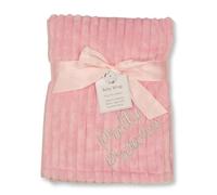 Baby Girls Coral Fleece Stripe Wrap Blanket - Pretty Princess