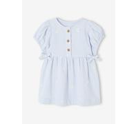 Baby girl's dress with embroidered details light blue