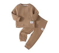 Baby Girls Fall 2 Pieces Outfits Set Newborn Outfit Newborn Baby Girl Clothing Set Long Sleeve Top + Pants Toddler Outfits Long Sleeve Clothes Clothes for (Brown, Years)